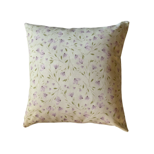 Purple Blossoms Cushion Linen 50x50 cm