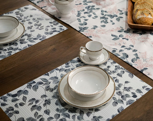 مفرش صحون ورق أغصان الليلك | Lilac Branches