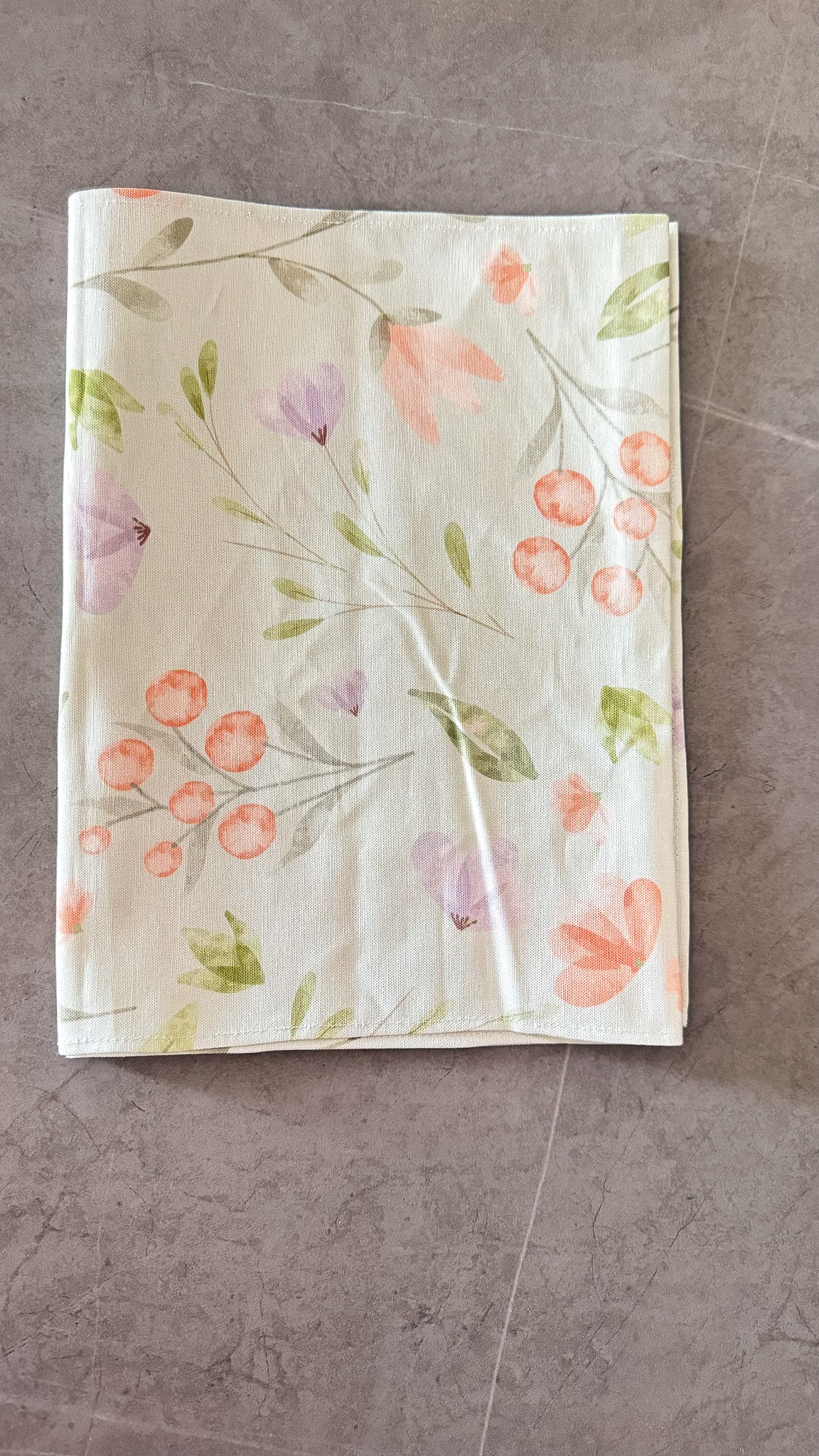 Mixed Floral Linen Canvas Runner 100×34 cm.