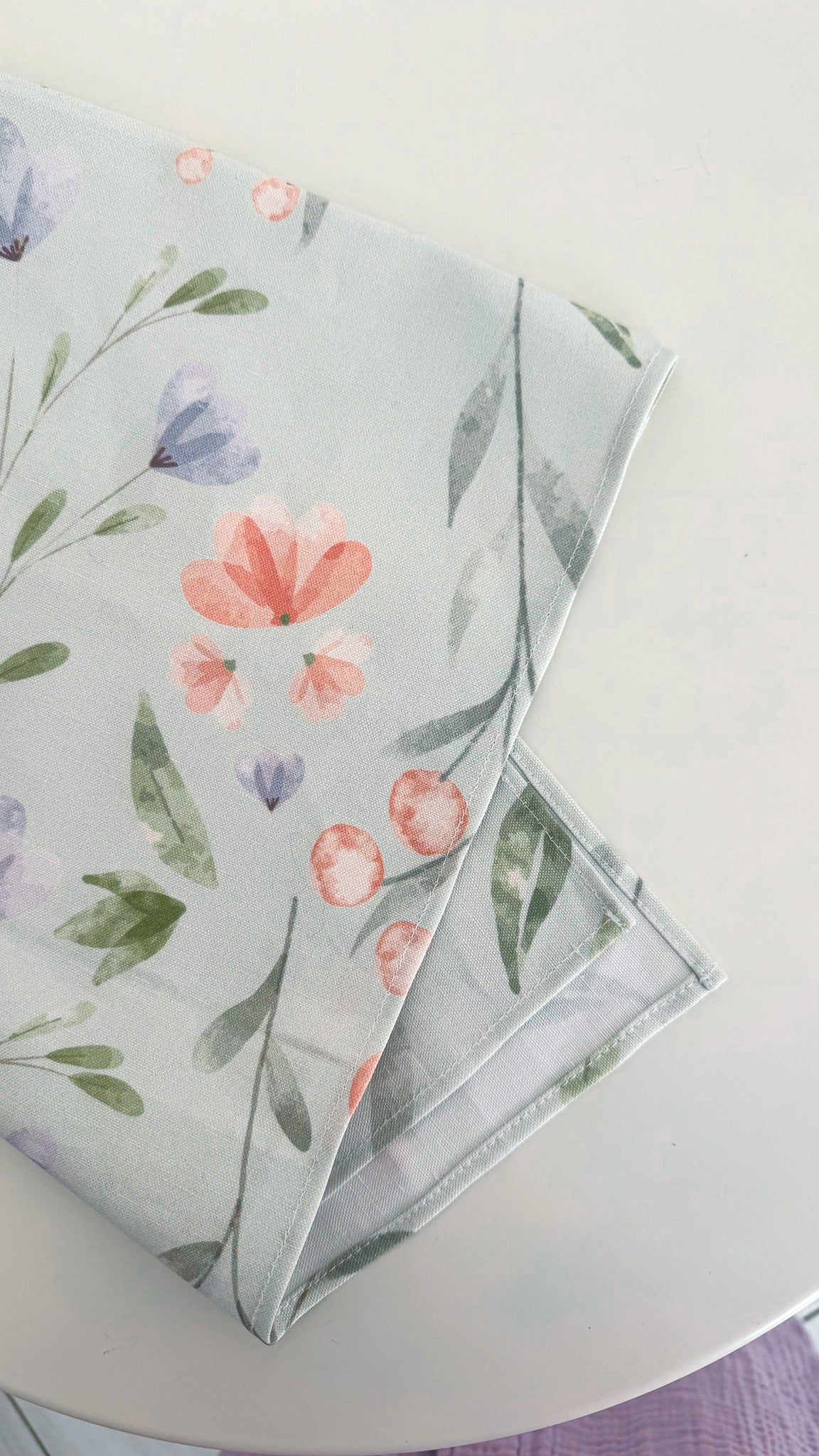 Mixed Floral Linen Canvas Runner 100×34 cm.