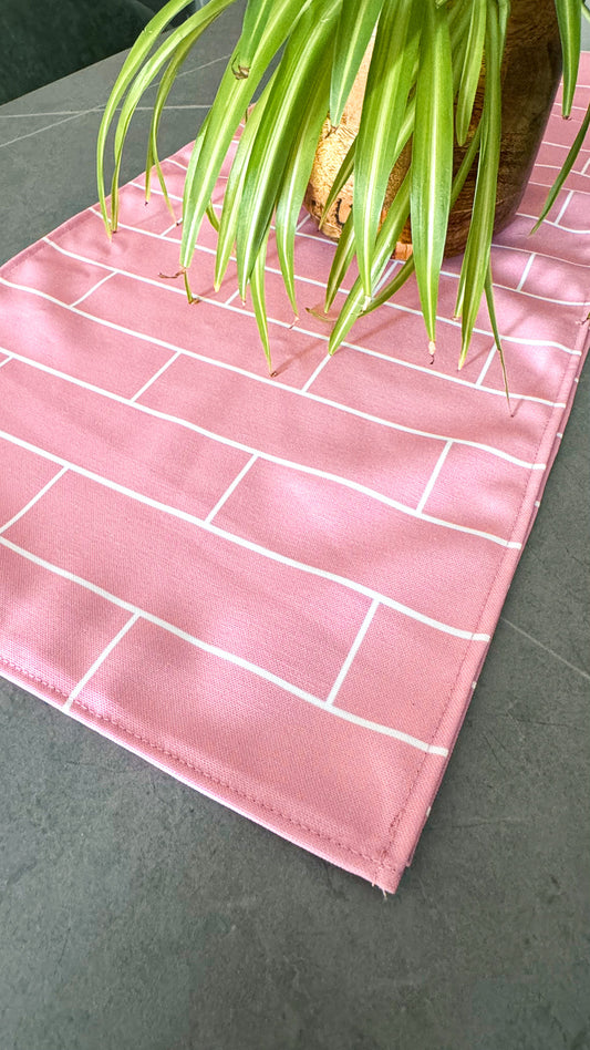 Brick Style Table Runner 150 × 33 cm