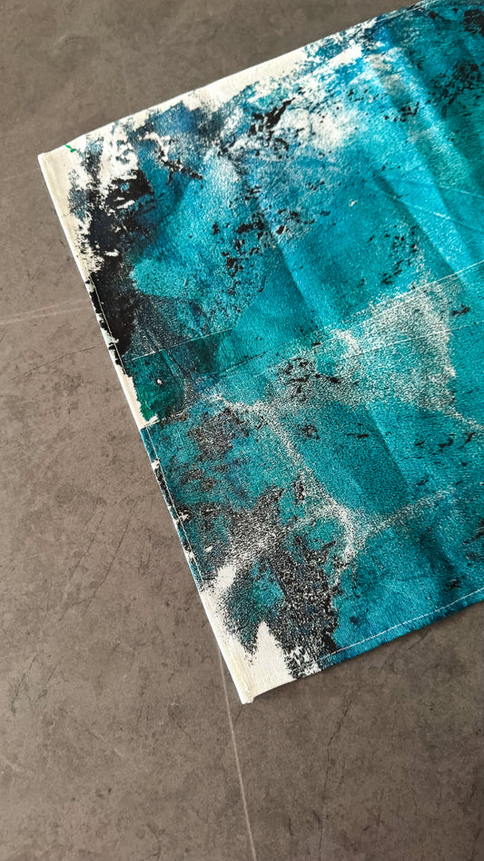 Abstract Ocean Canvas Placemat