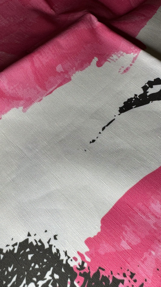 وسادة لوحة مجردة اللون الوردي