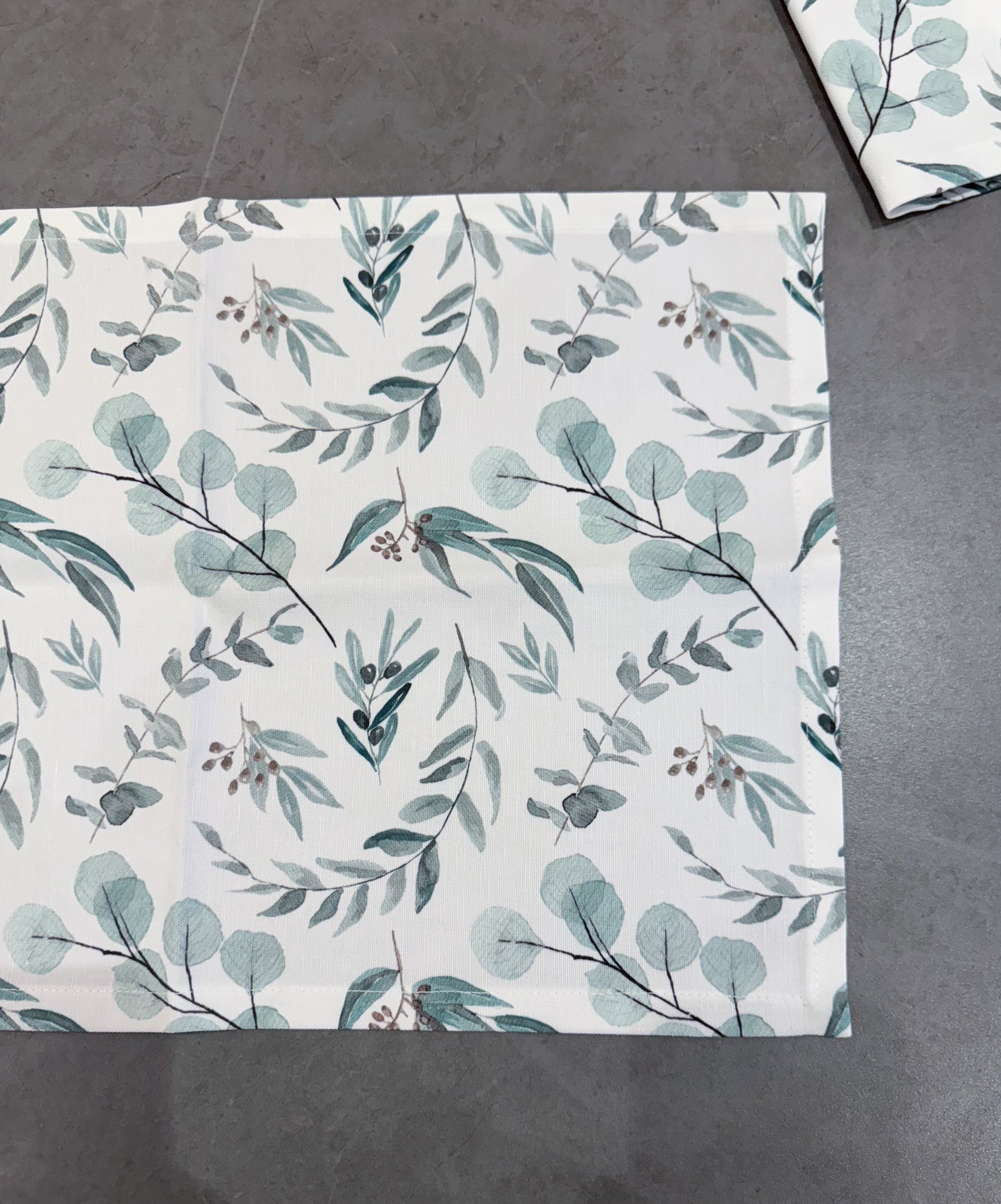 Botanical Green Placemats – Linen-Cotton Canvas