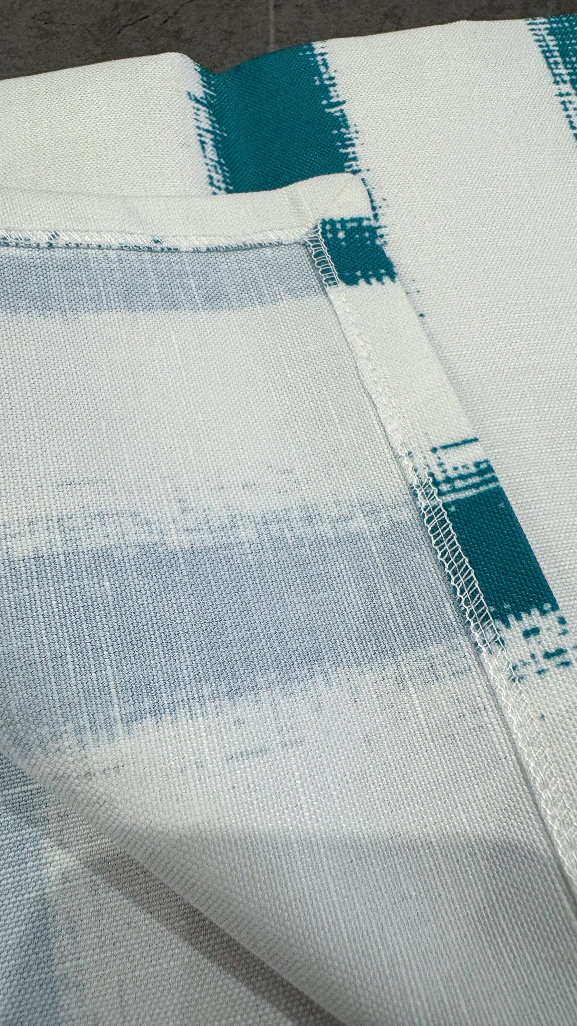 Teal Brush Strokes Canvas Placemats