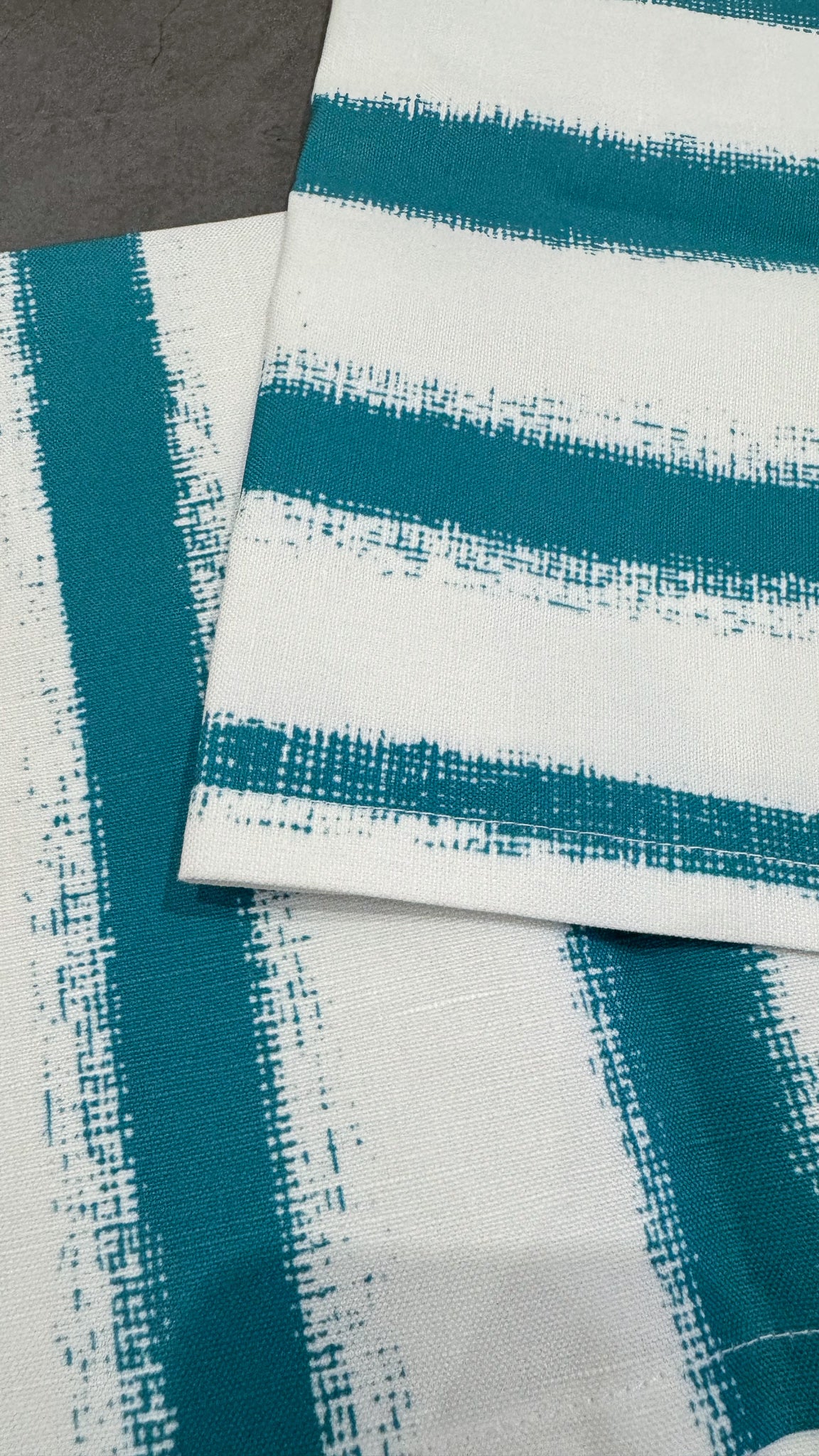 Teal Brush Strokes Canvas Placemats