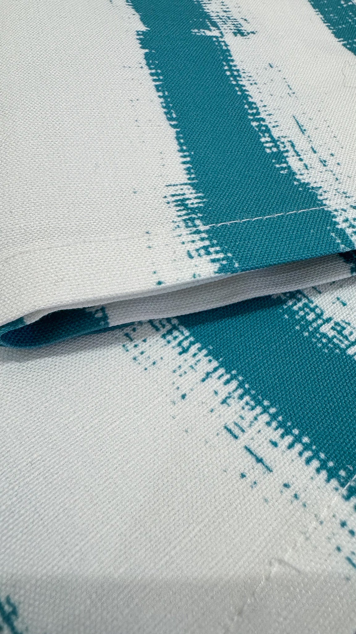 Teal Brush Strokes Canvas Placemats