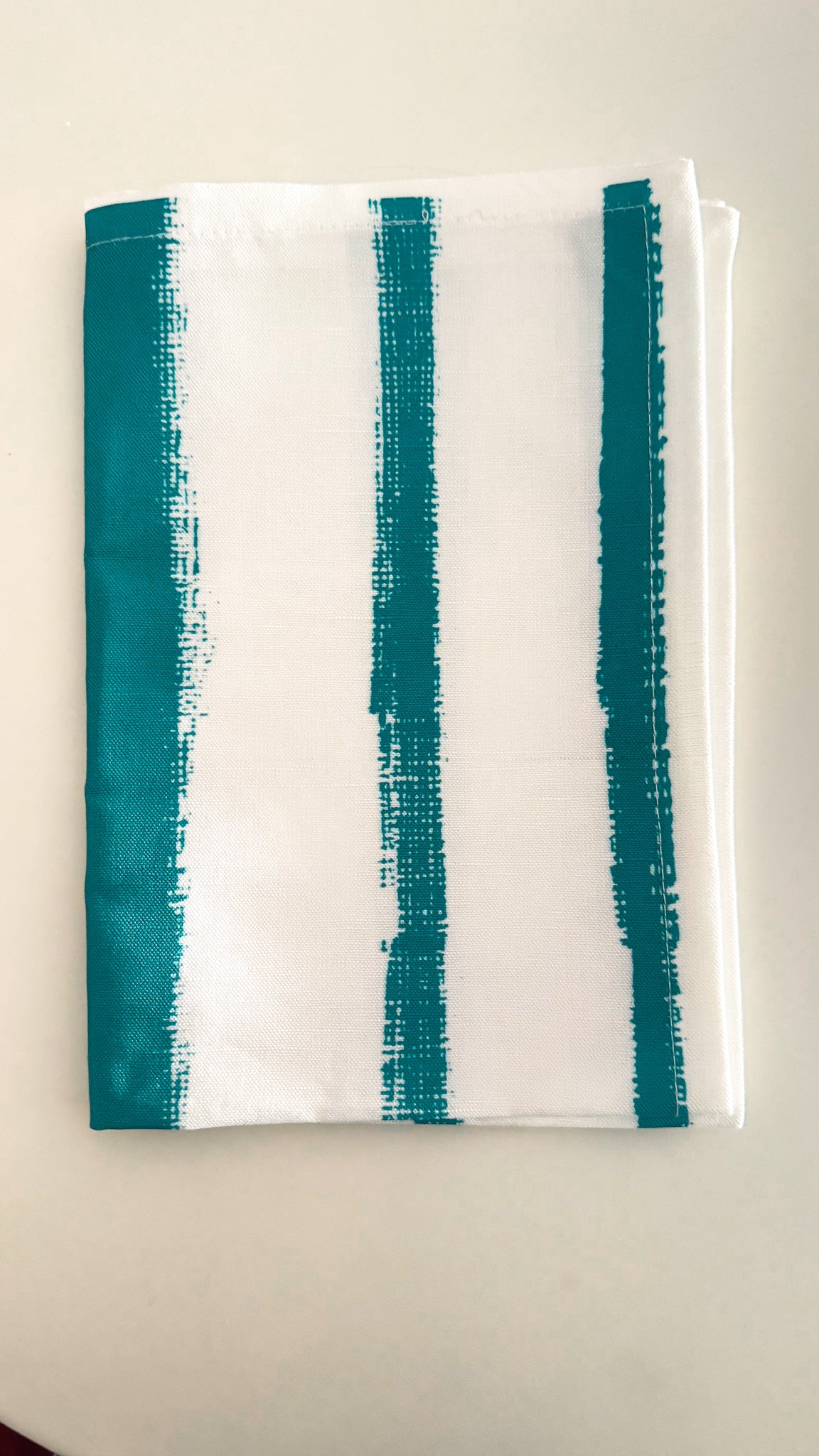 Teal Brush Strokes Canvas Placemats