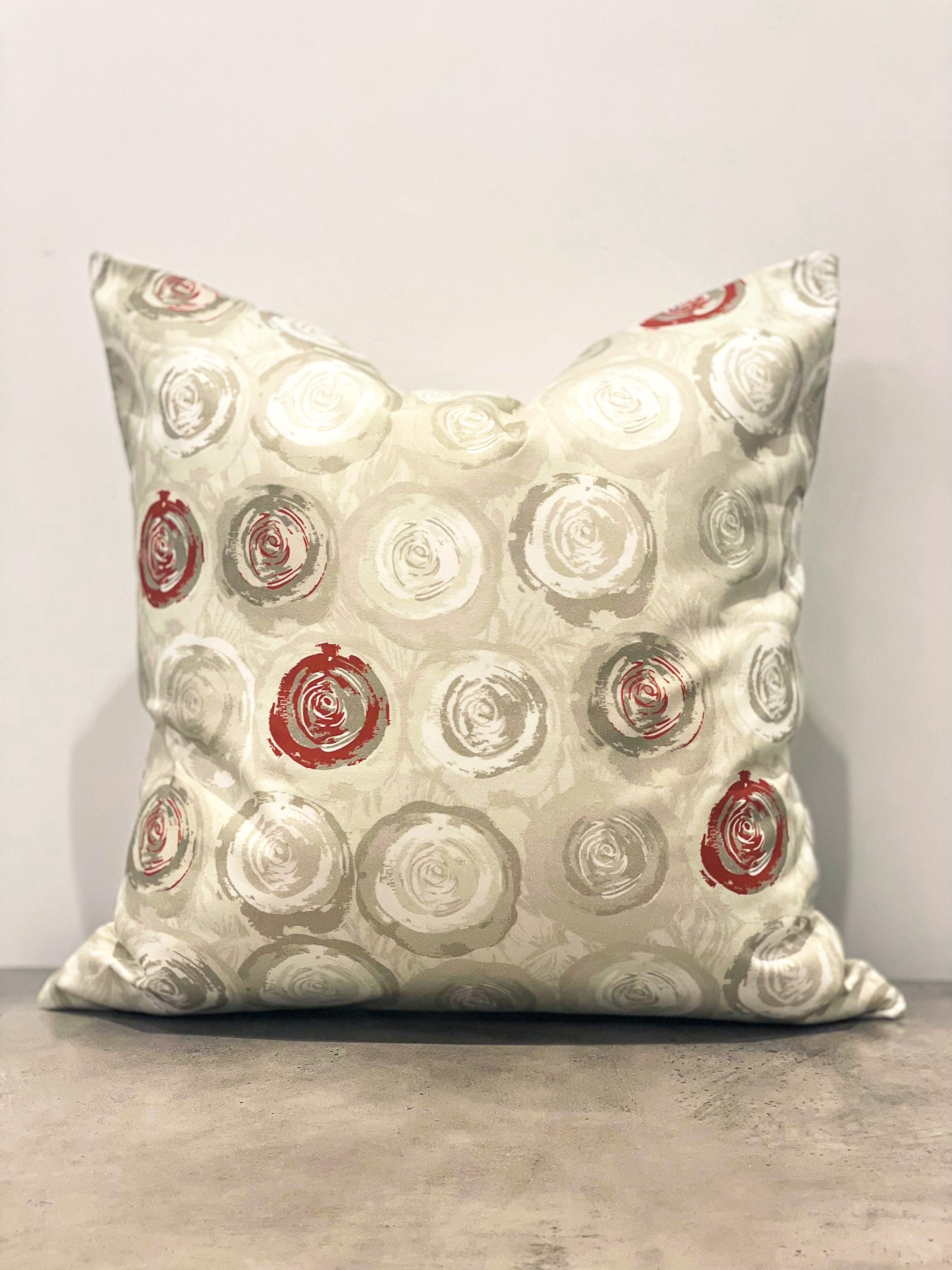Abstract Roses Linen Cushion 50x50 cm