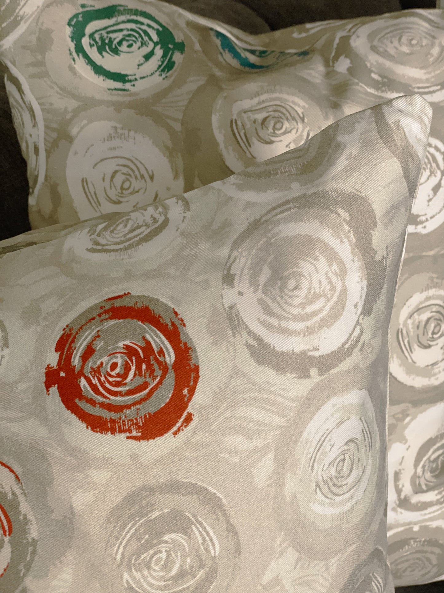 Abstract Roses Linen Cushion 50x50 cm