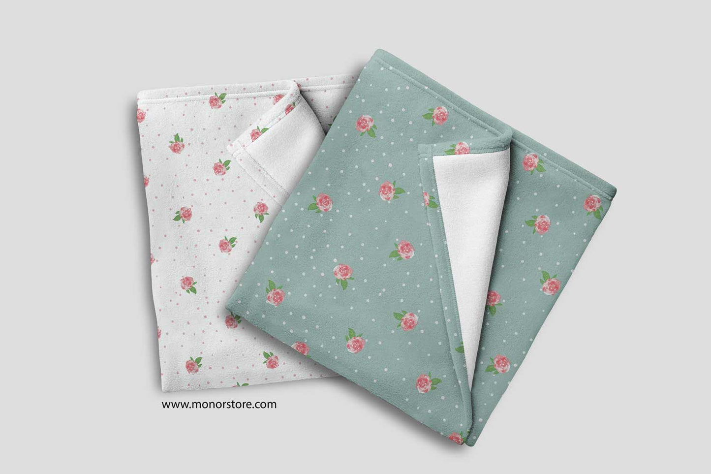 Sweet Blossom – Swaddle + Headband -Green