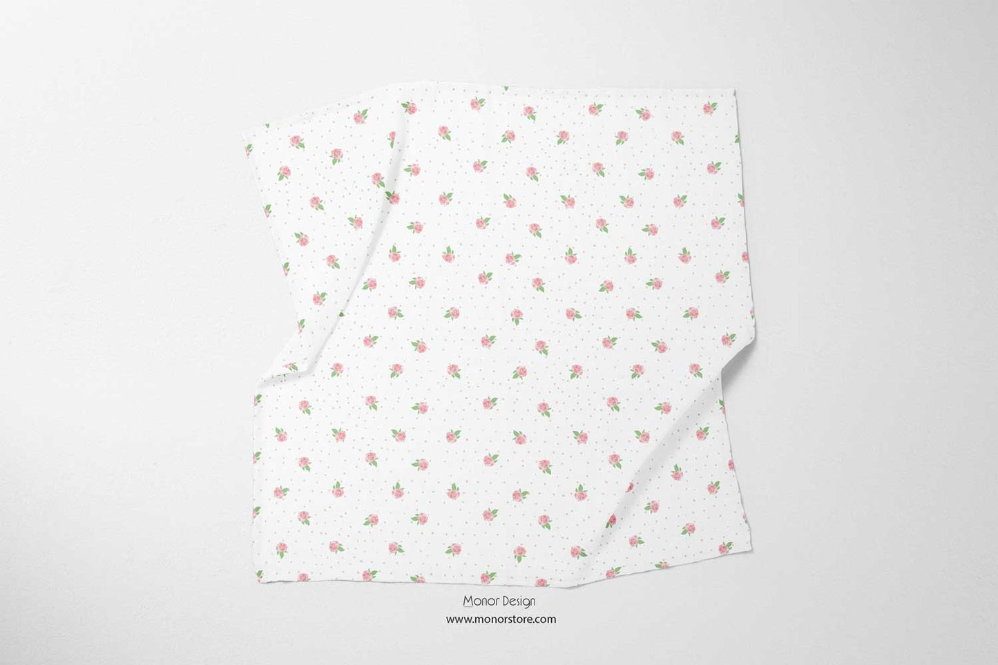 Sweet Blossom – Swaddle + Headband -White