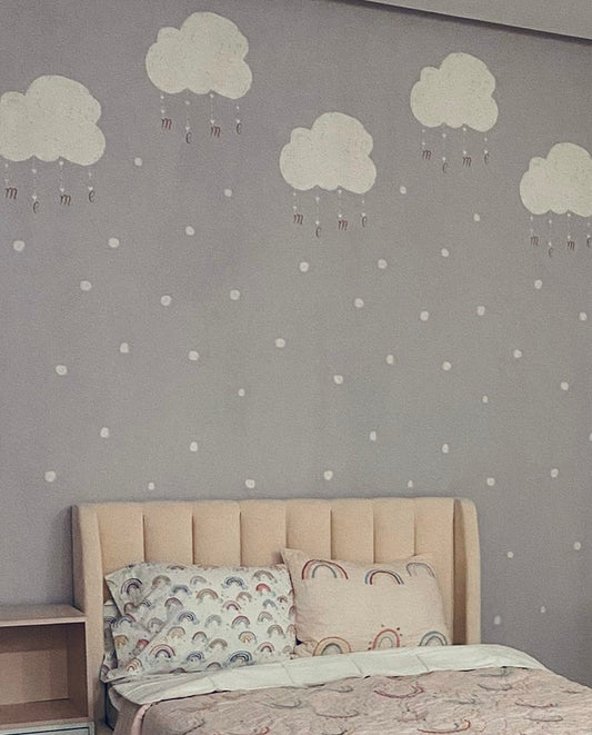 ورق جدران الغيوم مع اسم مخصص