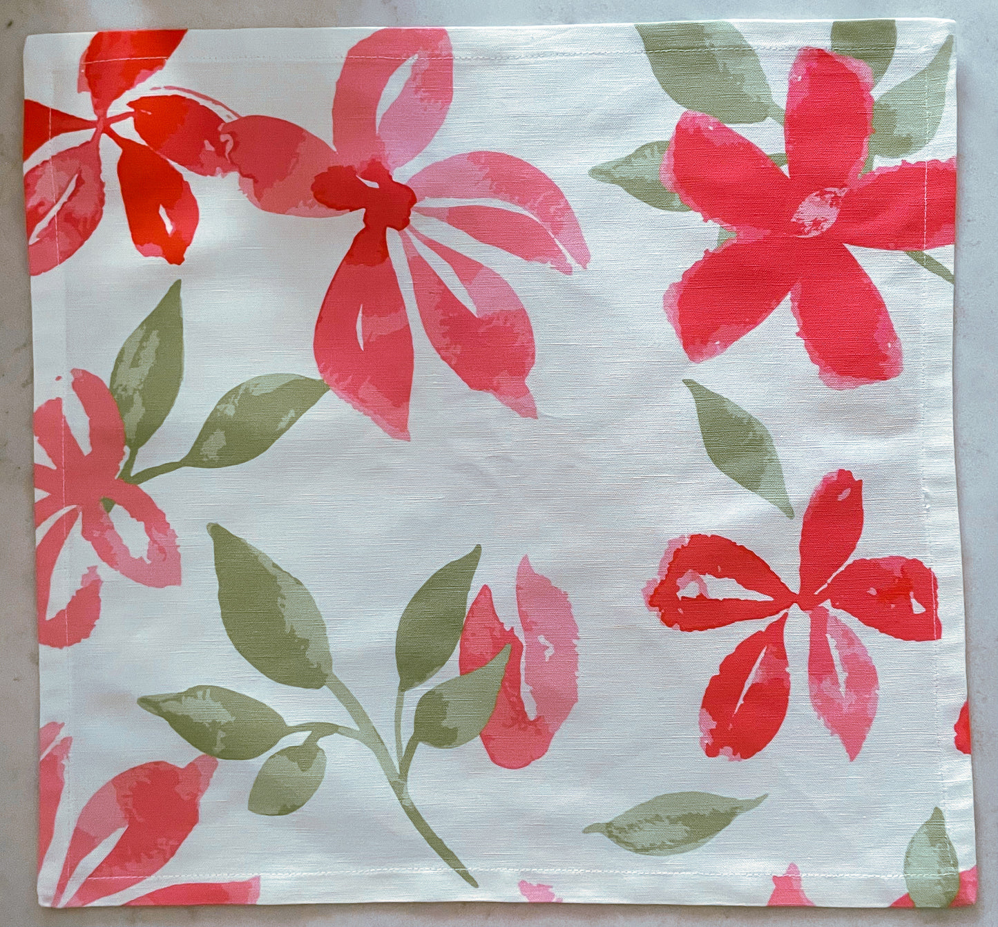 Red flowers Napkins Set Of 2