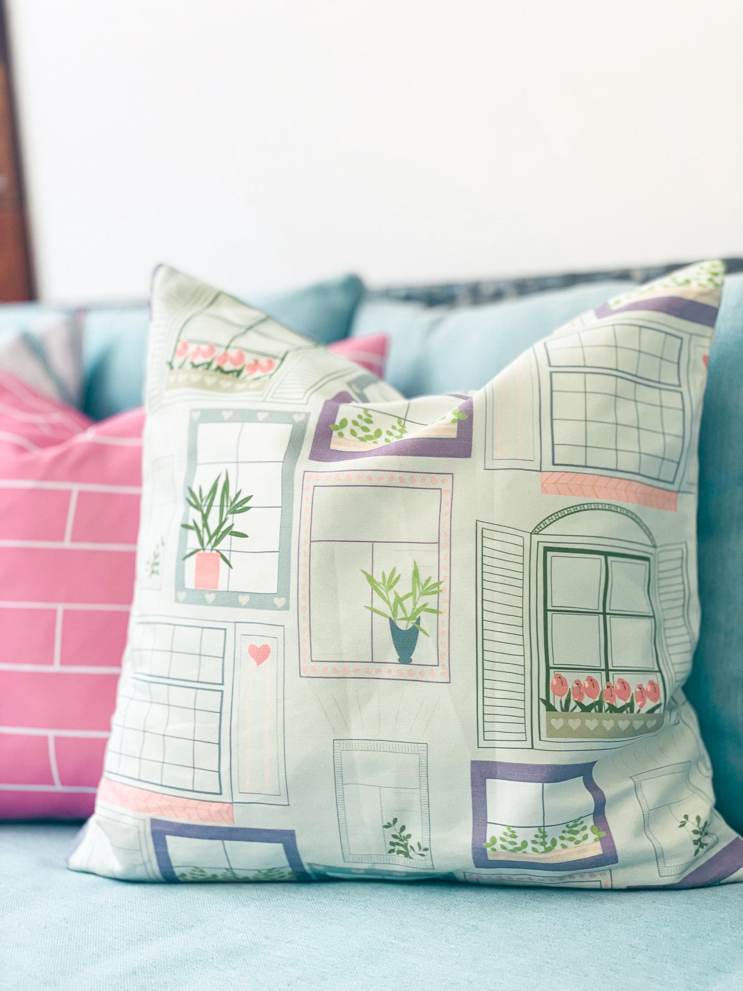 Windows Linen Cushion 50x50 cm