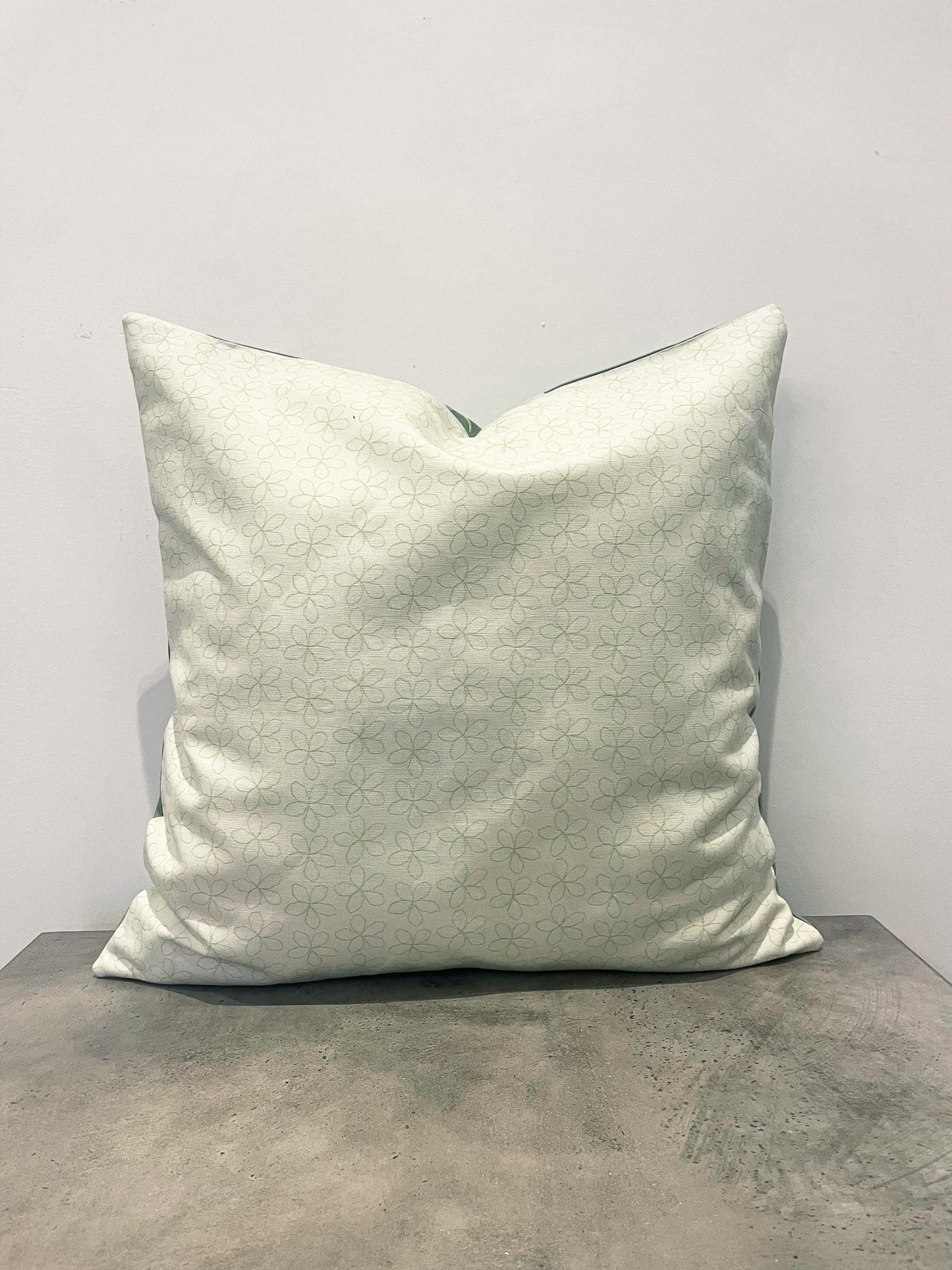 Kiwi Flowers Mint Green Cushion 50x50cm