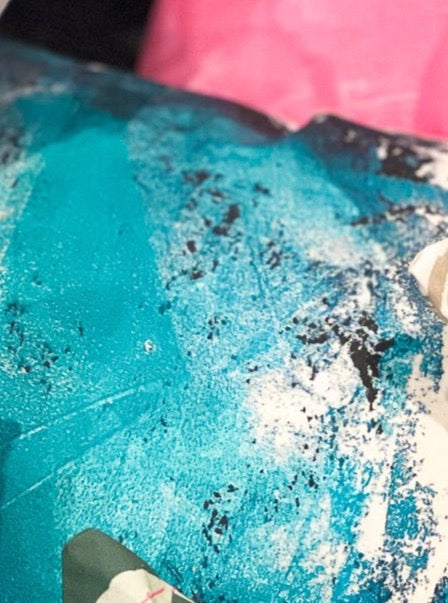 مجردة زرقاء - حسب الطلب