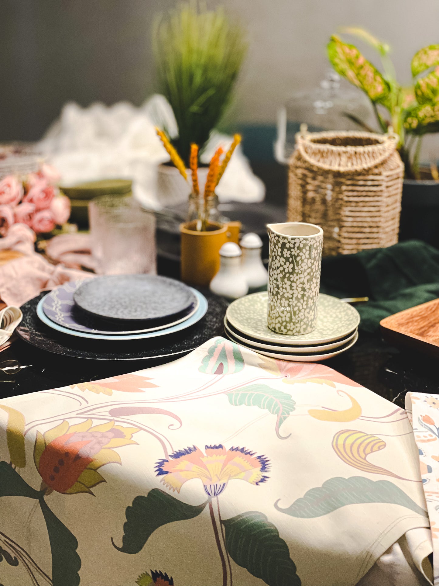 Indian Floral Tablecloth