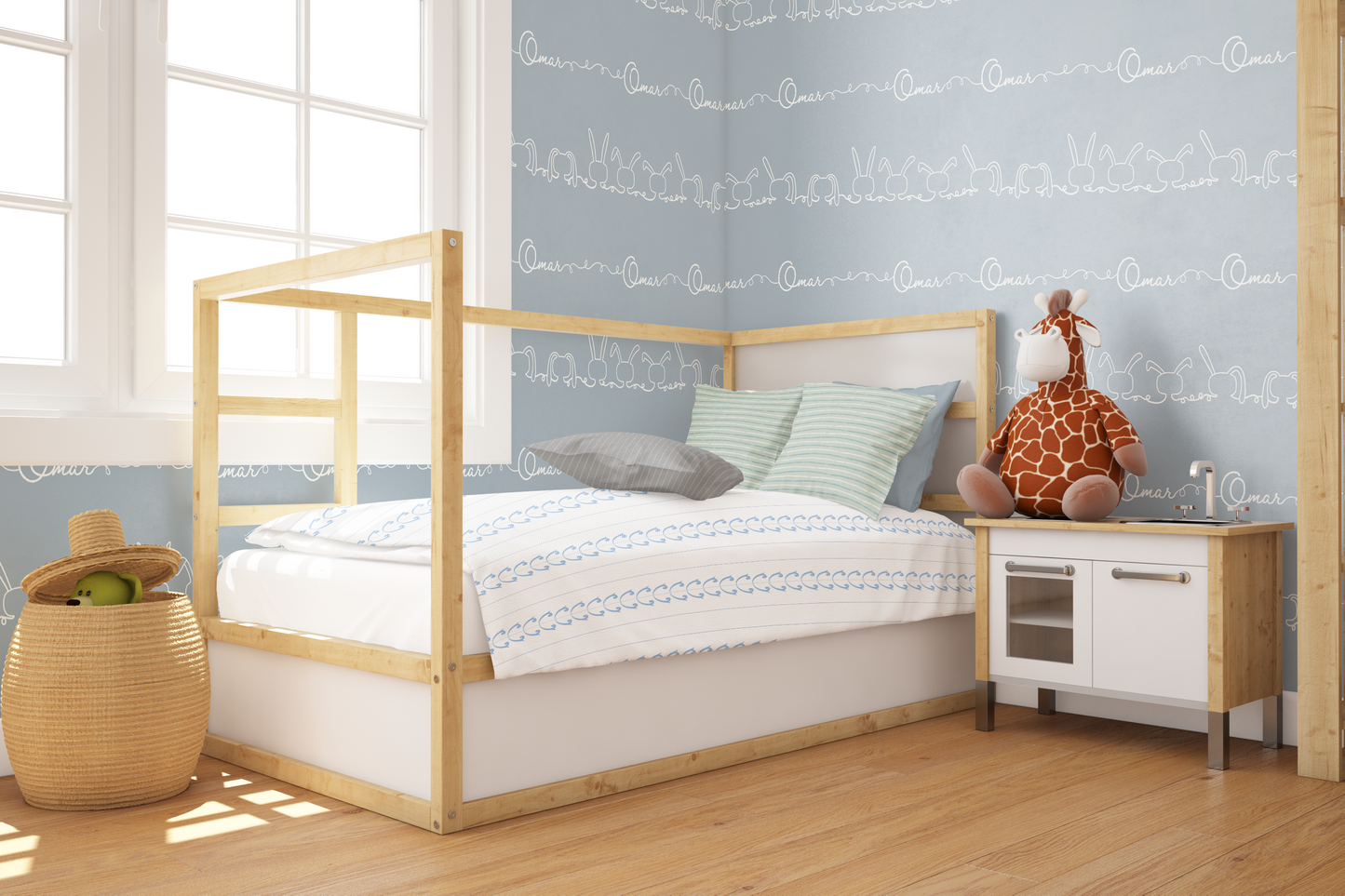 Rabbit With Name Wallpaper - In Kuwait Only