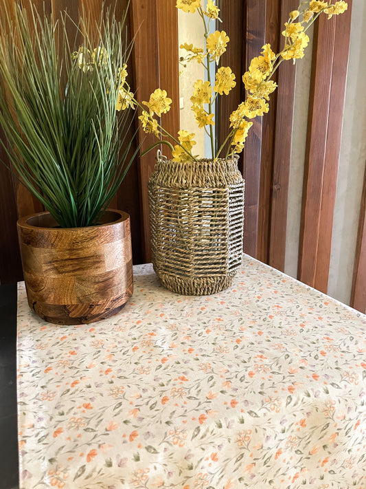 مفرش طاولة زهور 100×130 سم