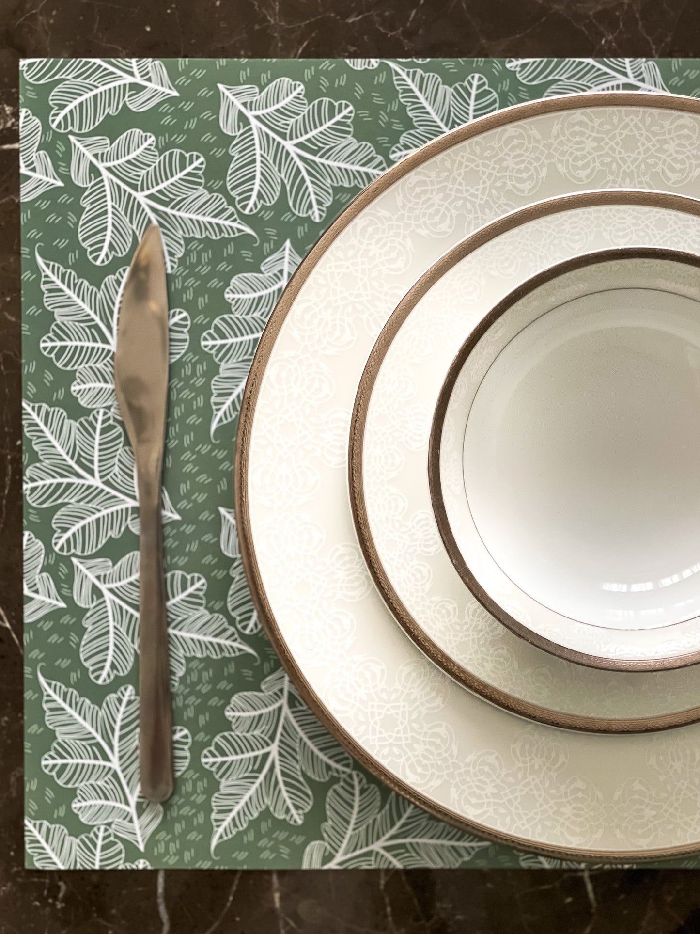 Indian Floral Paper Placemat 12 pc