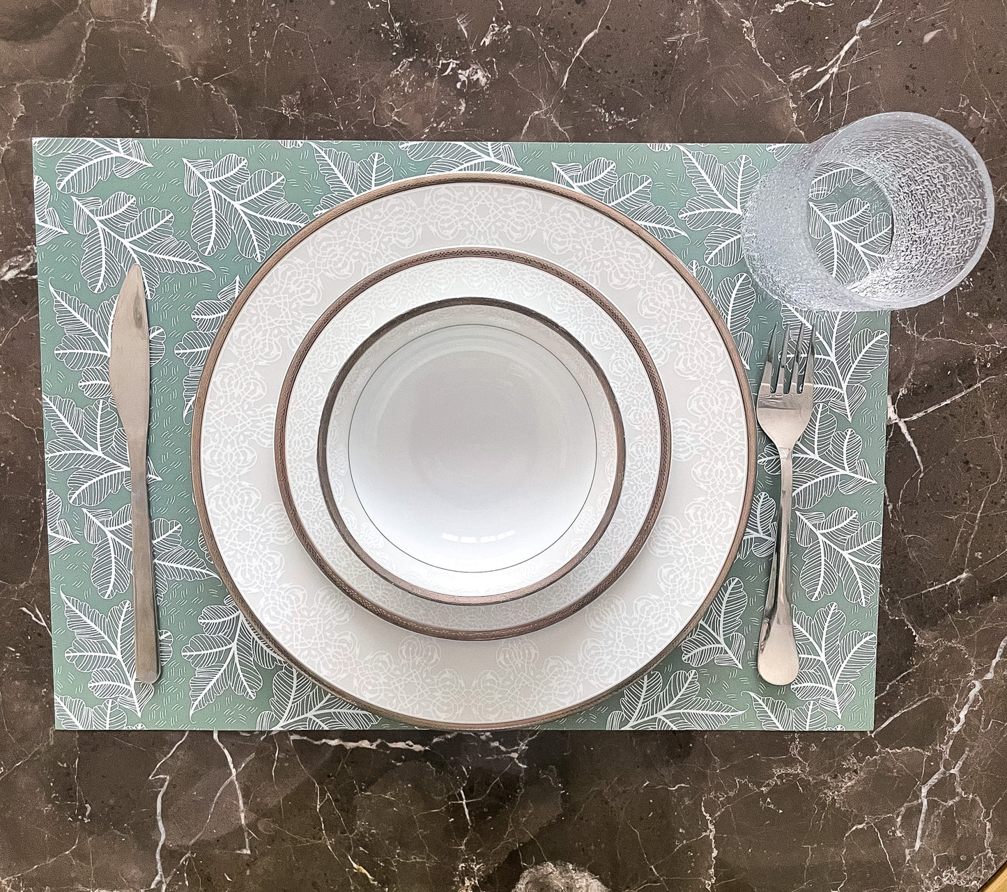 Indian Floral Paper Placemat 12 pc