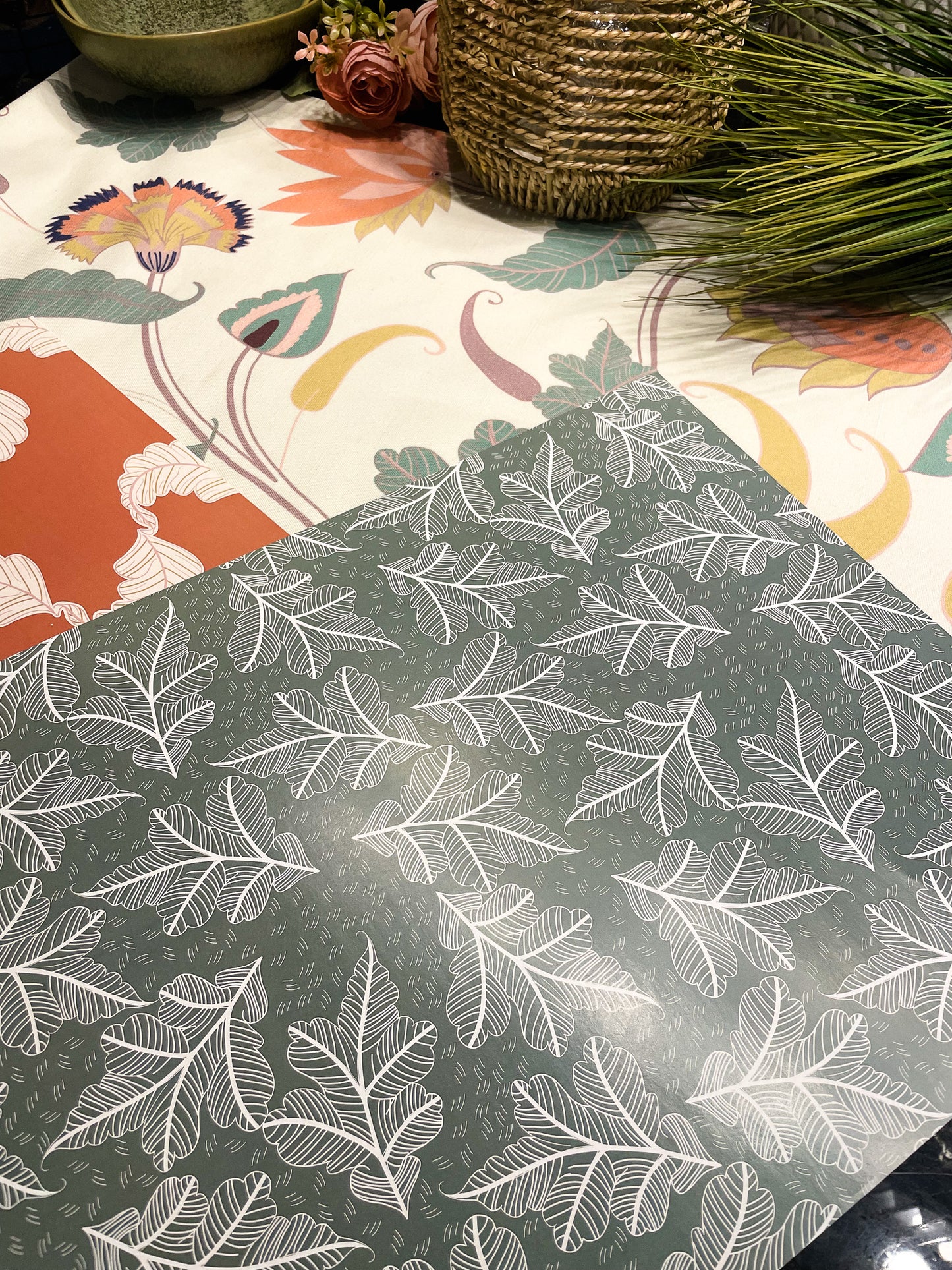 Indian Floral Paper Placemat 12 pc