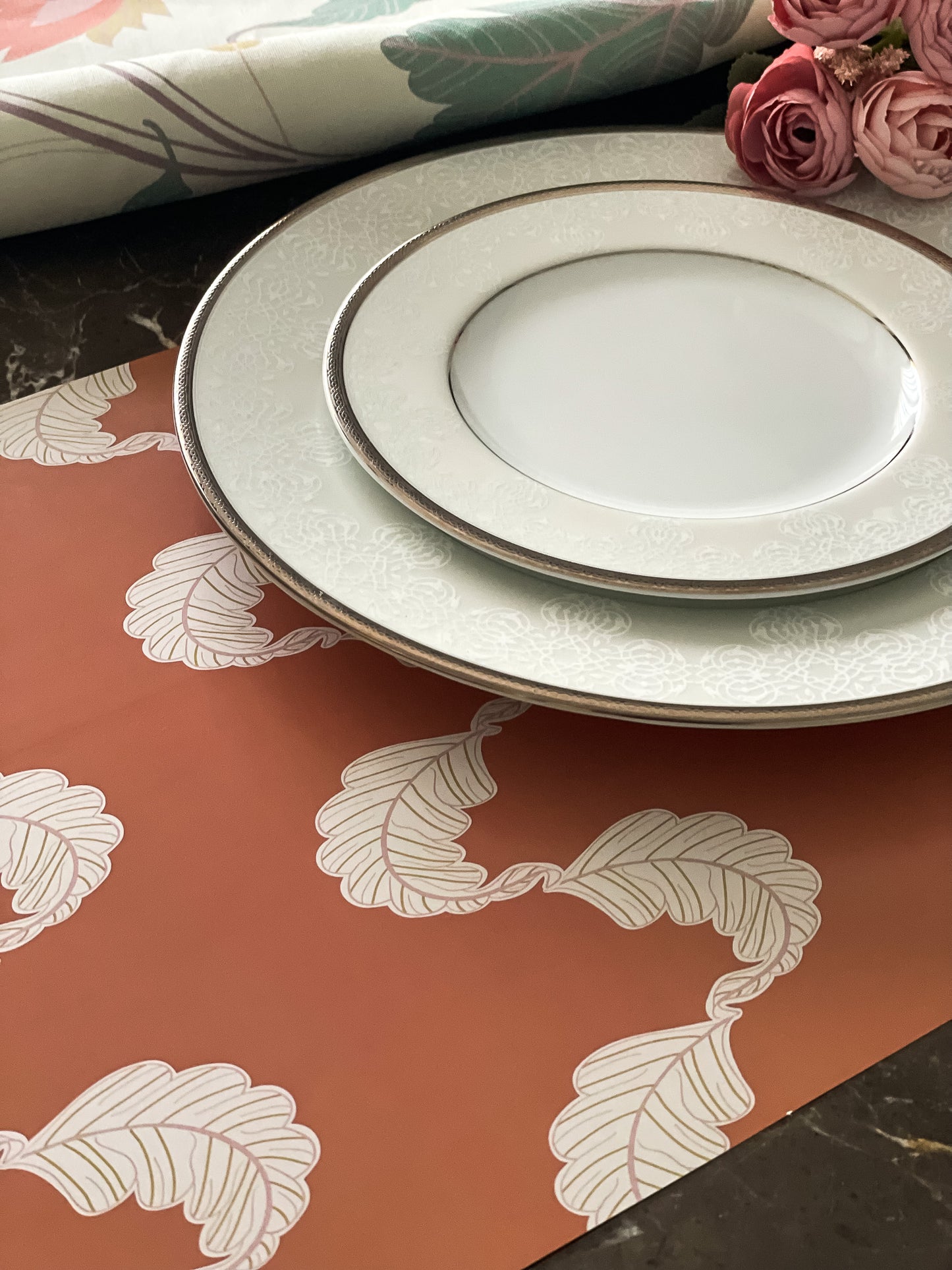 Indian Floral Paper Placemat 12 pc