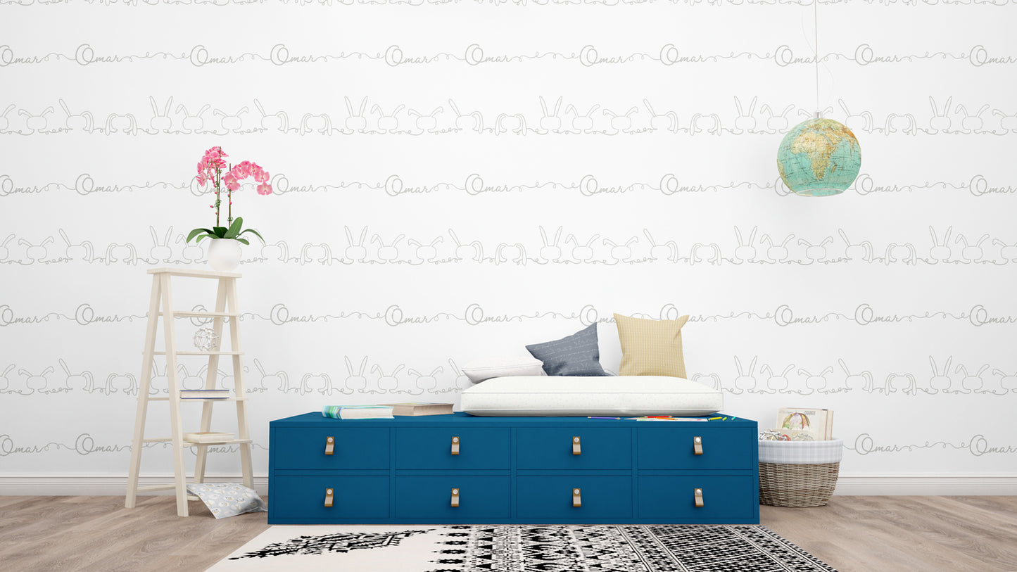 Rabbit With Name Wallpaper - In Kuwait Only