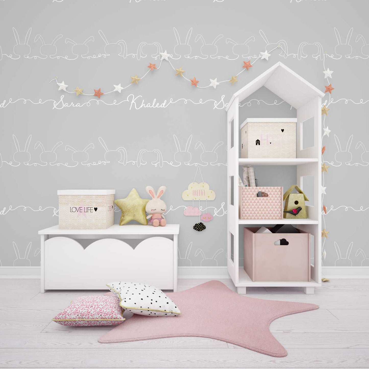 Rabbit With Name Wallpaper - In Kuwait Only