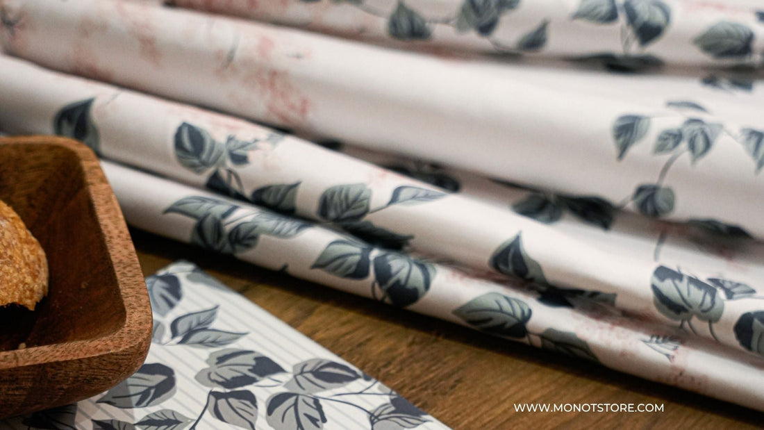 A Flower's Story on White Fabric: Reflections on a Table Runner Design
