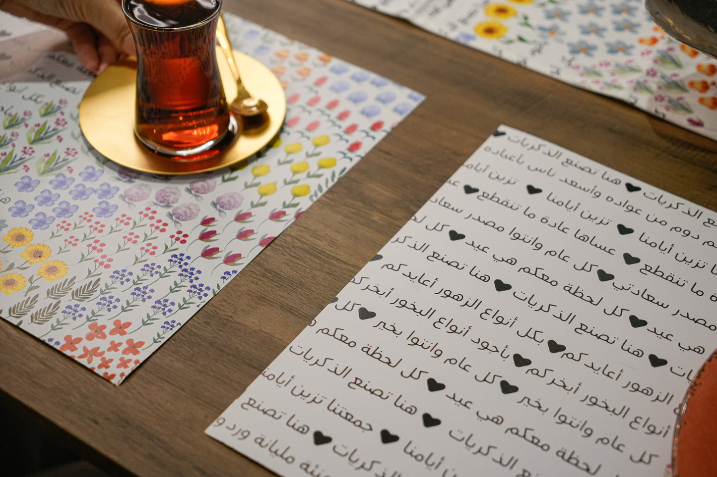 زهور مفرش صحون ورقي-١٢ ورقة