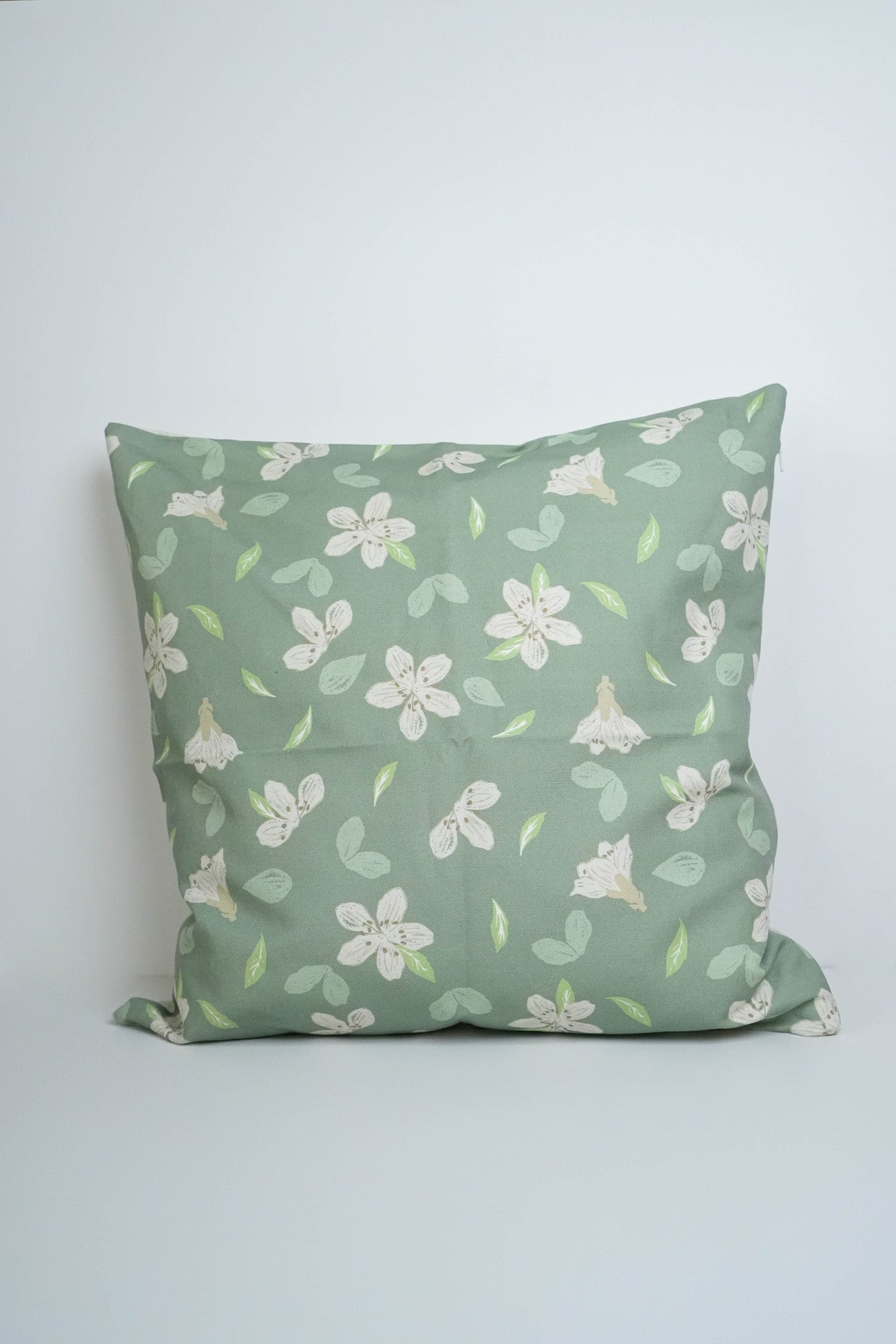 Kiwi Flowers Mint Green Cushion 50x50cm