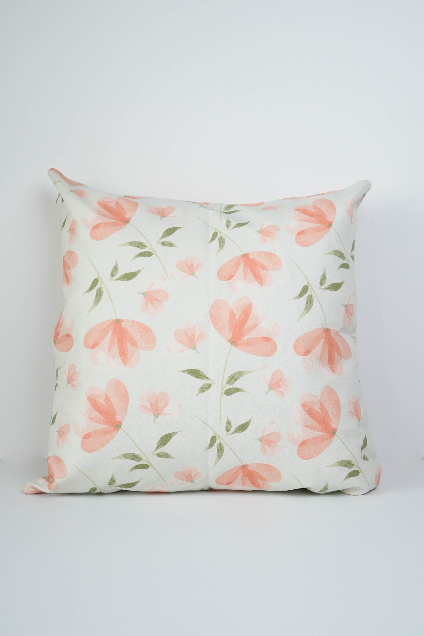 Orange Flower Cushion  Linen 50x50 cm