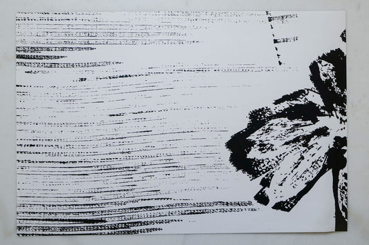 B&w flower paper placemat