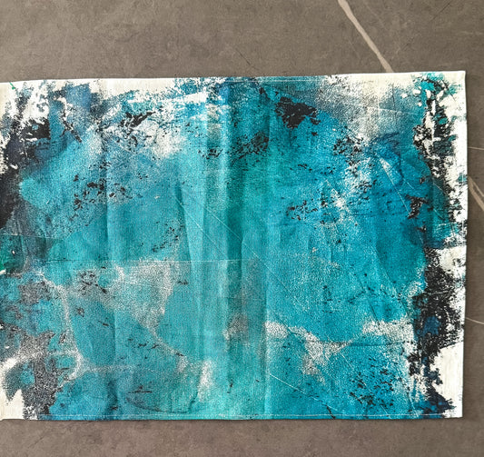 Abstract Ocean Canvas Placemat