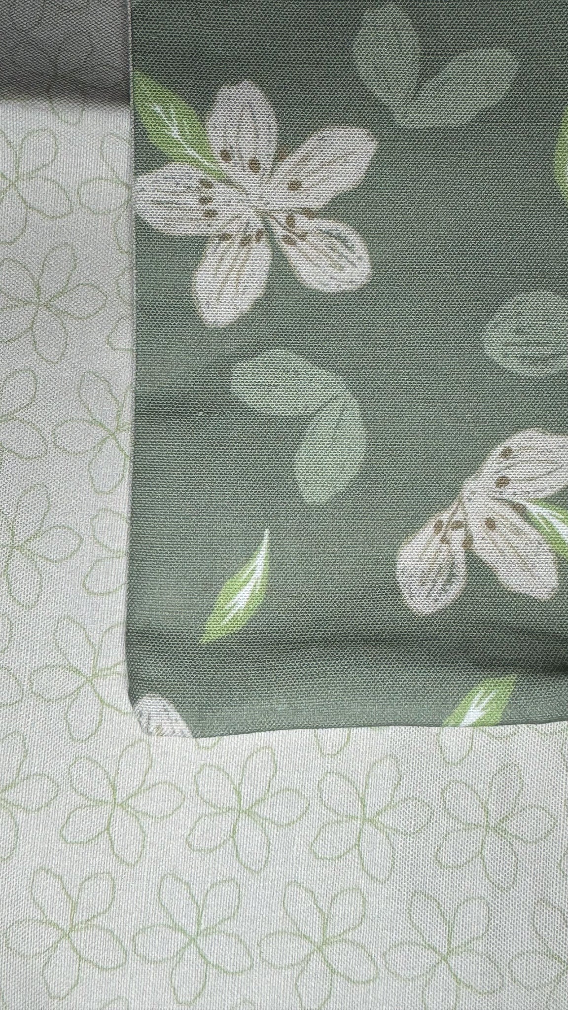 Kiwi Flowers Mint Green Cushion 50x50cm