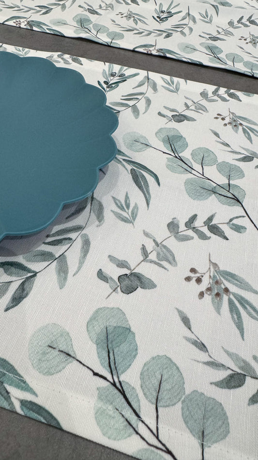 Botanical Green  Placemats – Linen-Cotton Canvas