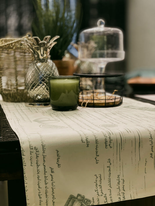 Kuwait Recipes Table Runner 40x290cm| مفرش الوصفات الكويتية