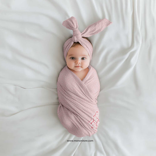 Sugar Bloom – Swaddle + Headband