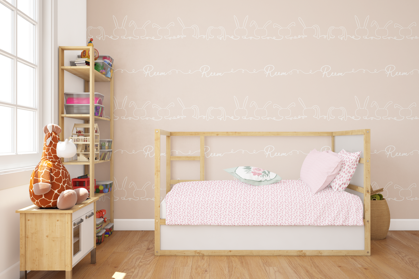 Name-Rabbits wallpaper- ship to Europe, America, Middle East