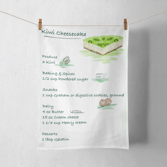 Kiwi cheesecake  Tea Towel