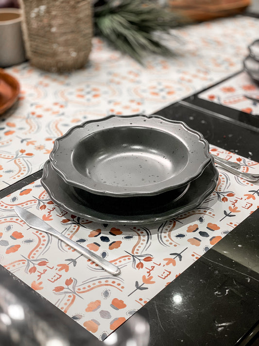 عساكم تعودونه مفرش صحون ورقي رمضان ياحلو لمتنا 