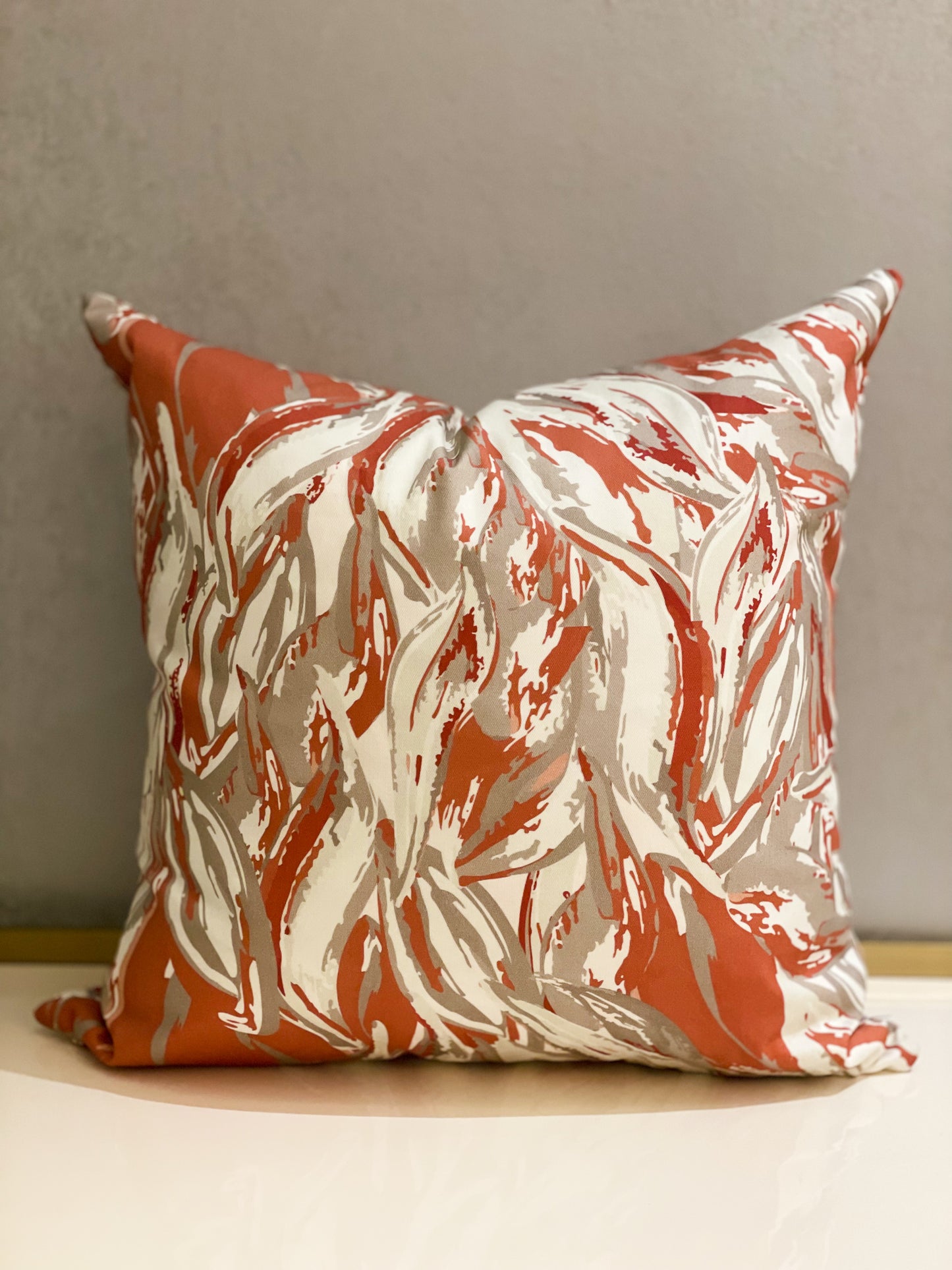 Abstract Leaves Cushion