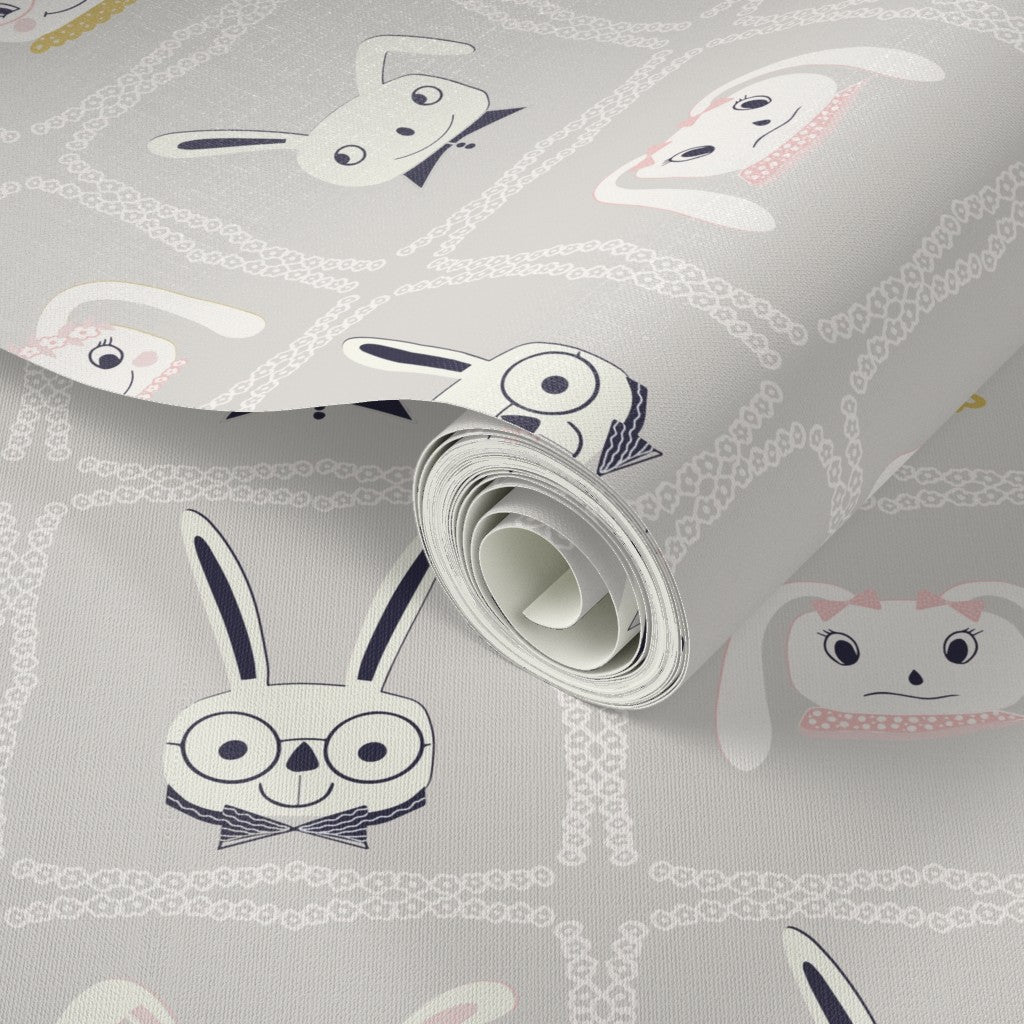 Rabbit Peel & Stick Removable Wallpaper By Roll – Monor Design